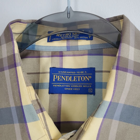 PENDLETON 100% cotton Men’s Shirt Size Large - Picture 2 of 10